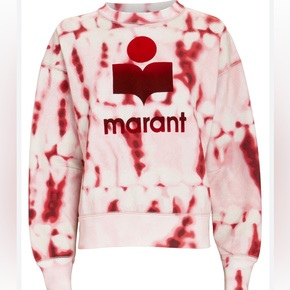 Isabel Marant Logo Flocked Crewneck Sweatshirt
